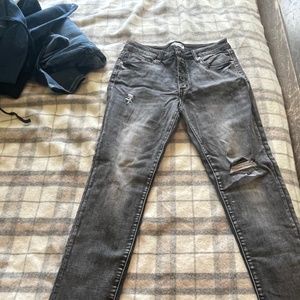 Lime lush gray jeans